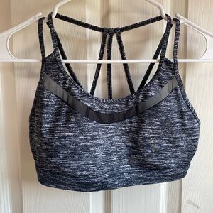 Victoria's Secret Black and Gray Strappy Sports Bra